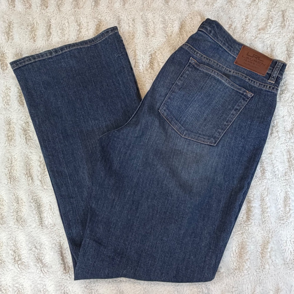 Lauren Ralph Lauren Jeans Co Womens 16 Dark Wash Bootcut Denim Blue Pants